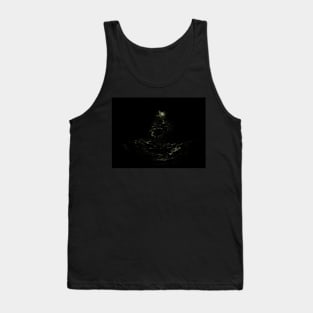 Digital collage and special processing. Dark, scary place. Dark water. The path. Tank Top